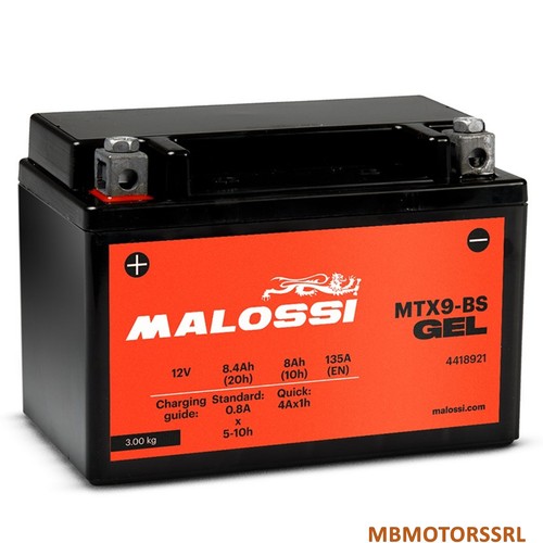 Batteria gel malossi mtx9 - batteria, mtx9-bs